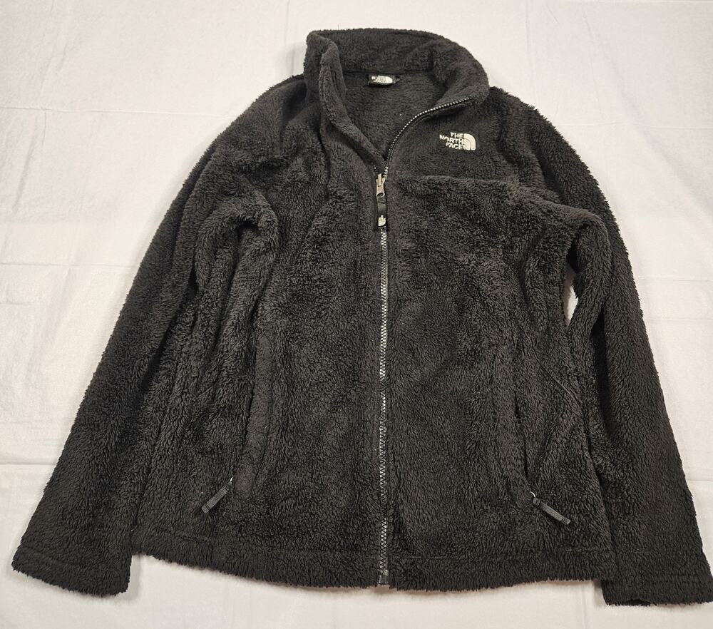 The North Face Girls Osolita Jacket Large 14/16 Black High Pile Fleece Full Zip